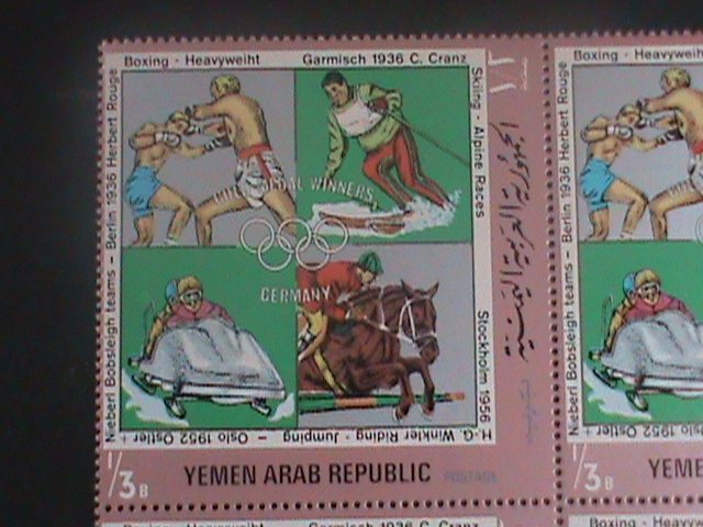 YEMEN-1936-56-OLYMPIC GAMES GOLD MEDAL WINNERS-GERMANY-BLOCK-MNH- VF-LAST ONE
