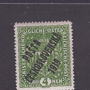 Czechoslovakia, B20, Austrian Overprinted Single,**LH**