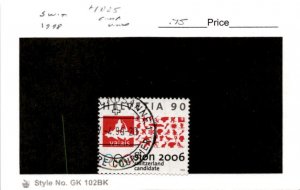 Switzerland, Postage Stamp, #1025 Used, 1998 Olympics (AB)