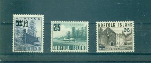 Norfolk Is. - Sc# 26-8. 1960 Def. Overprints. MNH $21.60.