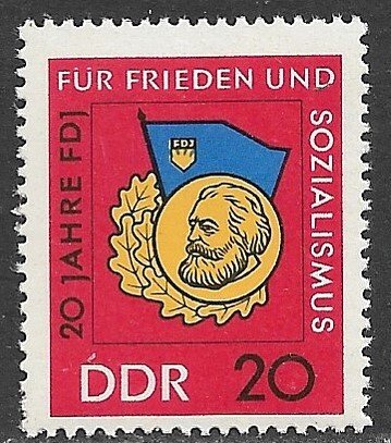 EAST GERMANY DDR 1966 State Youth Organization Issue Sc 820 MNH