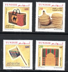 2009- Tunisia - Traditional craft work in plant fiber  - Complete set 4v.MNH** 