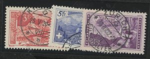 Switzerland #182-184 Used Single