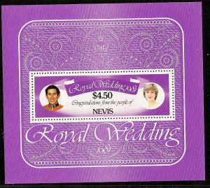 Nevis  141 MNH 1981 Royal Wedding Sheet