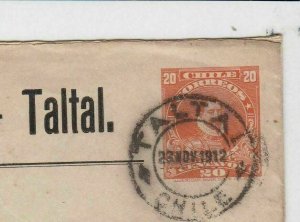 chile 1912 to bremen  stamps cover ref r13279