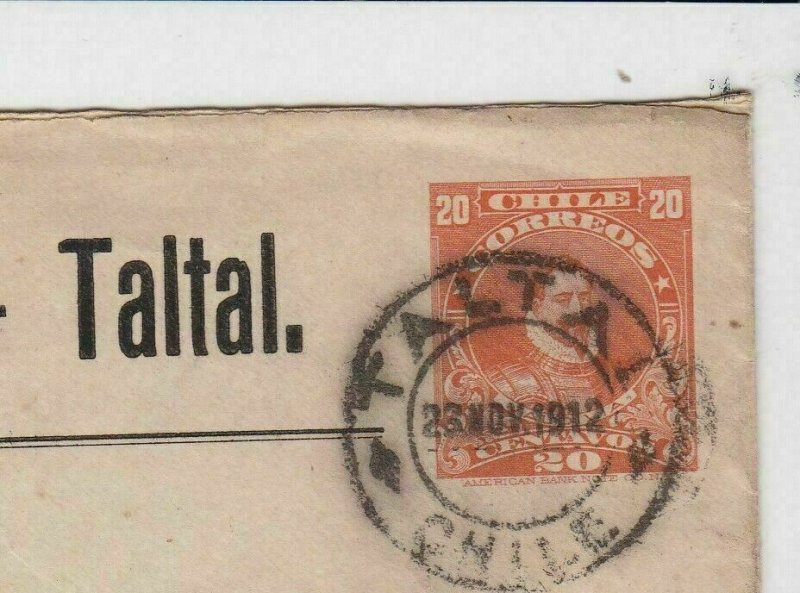 chile 1912 to bremen  stamps cover ref r13279