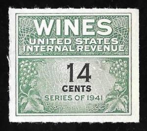 RE126 14 cents Wine Stamps Mint NG as issued VF