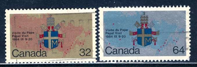 Canada 1984: Sc. # 1030-1031; Used Cpl. Set