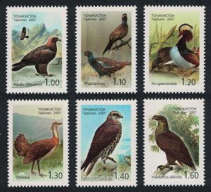 Tajikistan Birds Pheasant Eagle Duck 6v 2007 MNH SG#349-354