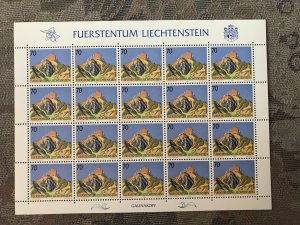 Liechtenstein #930, 934, 936, 938 XF NH Mountains full sheet of 20 stamps