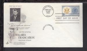 US Malaria 1962 Artcraft U/A FDC BIN