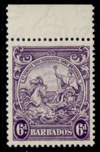 BARBADOS GVI SG254, 6d violet, LH MINT.