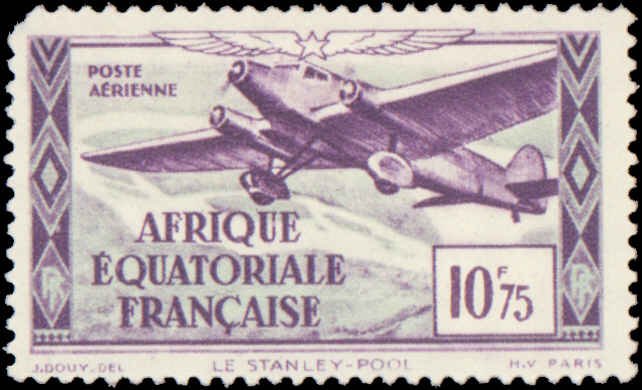 French Equatorial Africa #C1-C8, Complete Set(8), 1937, Airplanes, Hinged