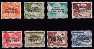 Switzerland 1950 Bureau of Education Complete (11) in XF/NH Condition