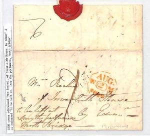 BK65 1808 GB Scotland Edinburgh *North Bridge Perfumers* Cover EL {samwells}PTS