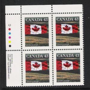 Canada #1359c UL PL BL Flag Over Field 43