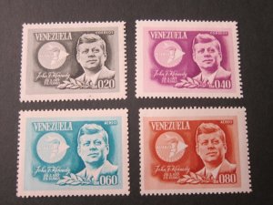 Venezuela 1965 Sc 884-5,C900-1 John F Kennedy set MNH