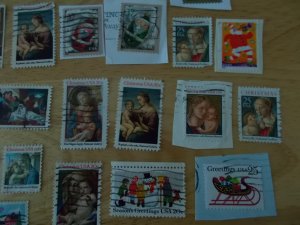 LARGE LOT USED CHRISTMAS STAMPS