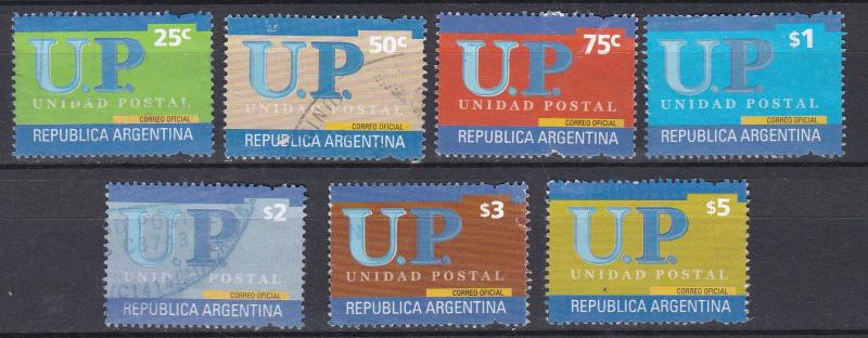 Argentina # 2218-2224, Unidad Postal Stamp, Short Set, Used, 1/3 Cat.