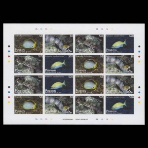 Penrhyn 2012 Marine Life imperf proof sheet