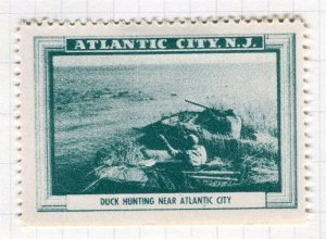 USA; Early 1900s Atlantic City New Jersey fine Mint Pictorial stamp in Green