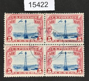 MOMEN: US STAMPS # C11 USED BLOCK LOT #15422