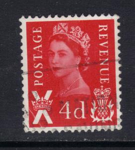 Scotland GB 1969 QE2 4d Bright Vermilion SG S10 ( A669 )