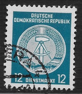 Germany DDR #O5 12pf Arms of Republic ~ Used