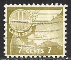 CANAL ZONE 1958 7c Globe and Wing Airmail Sc C28 VFU