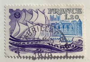 France 1979 Scott 1648 used - 1.20fr, Sailboat, Federation of Philatelic Assoc.