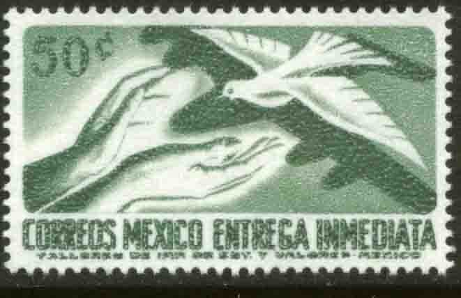 MEXICO E20 50¢ 1950 Definitive 3rd Printing wmk 350 MINT, NH. VF.