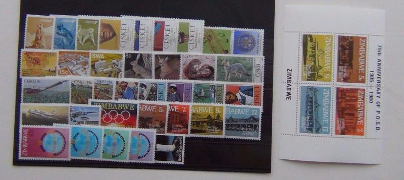 Zimbabwe Ciskei South Africa Transkei South West Africa Bophuthatswana etc MNH 