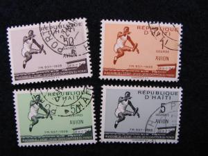 Haiti – 1958 – Sylvio Cator Air Post Stamps – SC#C115-18 - USED