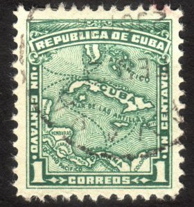 1914, Cuba 1c, Used, Sc 253