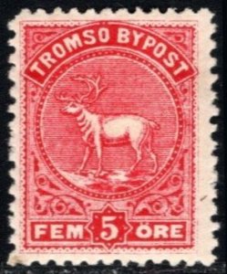 1882 Norway Local Post 5 Ore Tromsø Bypost Unused