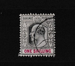 Bahamas KEVII 1902 1/- p14 CA SG68 BP14592