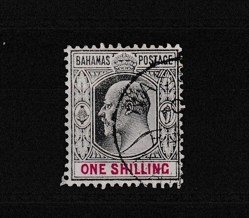 Bahamas KEVII 1902 1/- p14 CA SG68 BP14592