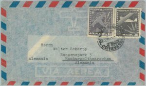 81500 - CHILE - POSTAL HISTORY -   AIRMAIL  COVER to GERMANY  1956