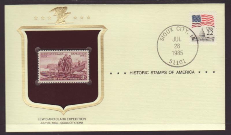 US Lewis and Clark Historic Stamp Cover BIN