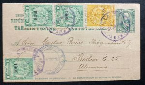 1909 Villa Rica Paraguay Postcard Cover To Berlin Germany H&G9