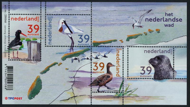 Netherlands 1145-6 MNH Birds, Eals, Crab, Islands