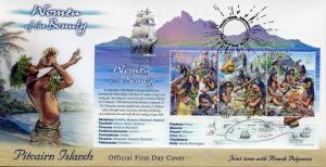 Pitcairn Isl 2017 FDC Women of Bounty JIS Fr Polynesia 3v M/S Cover Ships Stamps