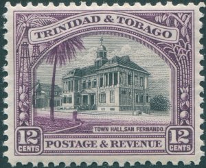 Trinidad & Tobago 1935 12c black & violet SG235 unused