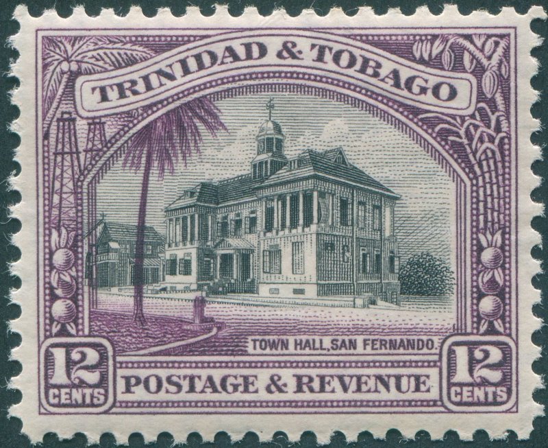 Trinidad & Tobago 1935 12c black & violet SG235 unused