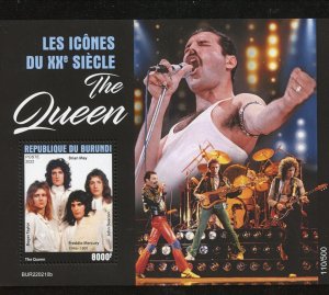 BURUNDI  2022 ICONS OF THE 20th CENTURY THE QUEEN FREDDIE MERCURY  S/S  MINT NH