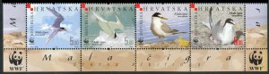 2006 Croatian Republic / Hrvatska 774-777strip WWF / Birds 5,50 €