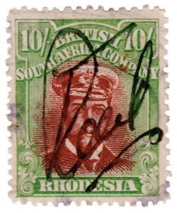 (I.B) Rhodesia/BSAC Revenue : Duty Stamp 10/-