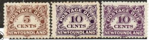 Newfoundland J5-J7 Mint hinged