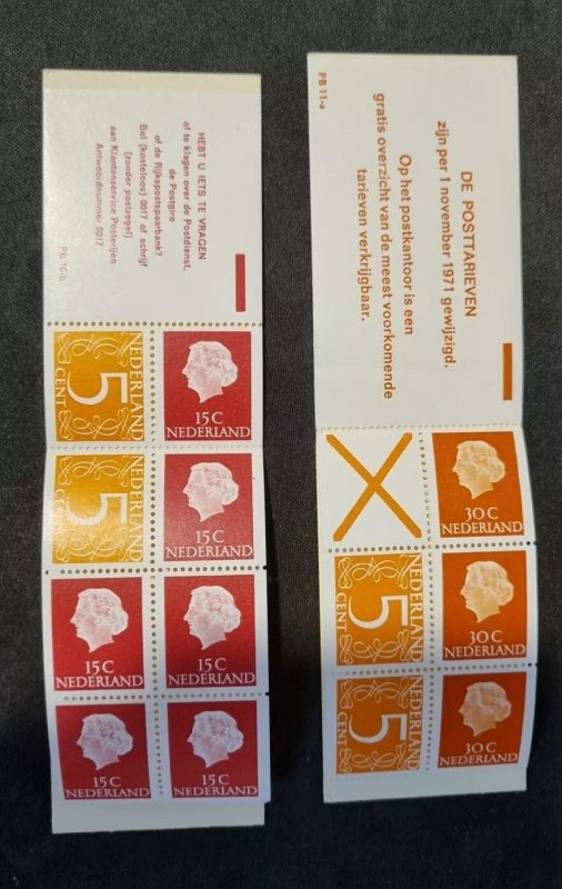 Nederland Big Collection Of Booklet STAMPS 1971-1972+3+6 .. 10 Booklet's...