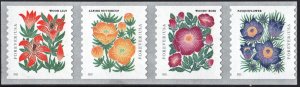 SC#5672-75 (Forever) Mountain Flora Coil Strip of Four (2022) SA